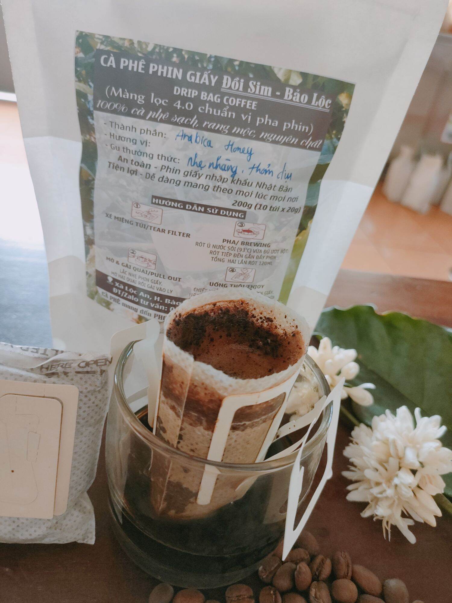 Coffee Special Robusta and Arabica Paper Filter Bags (7&3 Pure Wood Ratio - Drip Coffee (200Gram/10 Filter Bags)