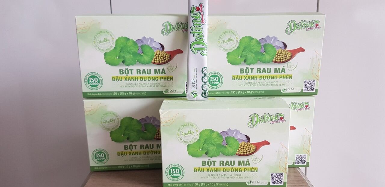 COMBO 2 HỘP BỘT RAU MÁ ĐẬU XANH ĐƯỜNG PHÈN DATINO