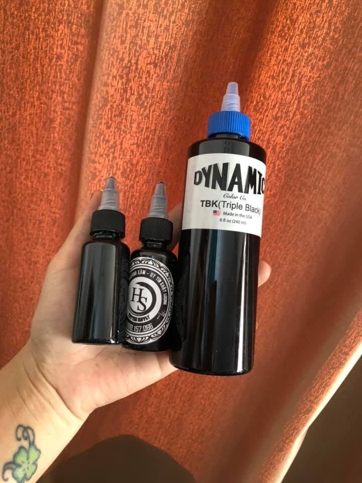 Mực đen dynamic chiết 1oz,đi khung đi nét tattoo