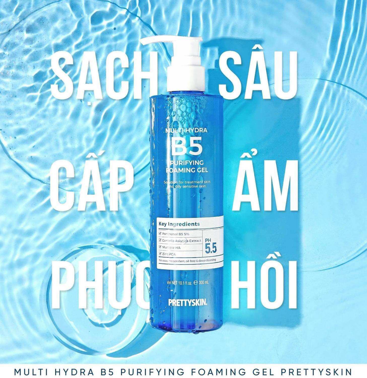 Sữa rửa mặt B5 Prettyskin sạch sâu cấp ẩm