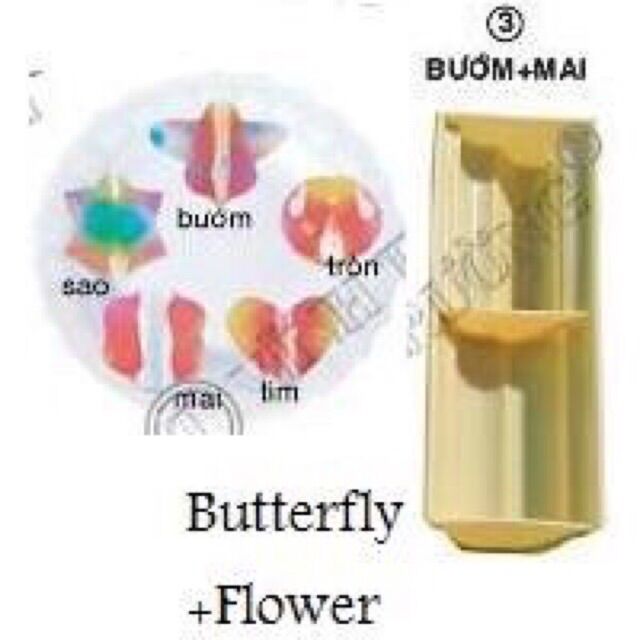 Khuôn máng rau câu hình timsaomaitròn bướm nhựa cao cấp Vĩnh Trường