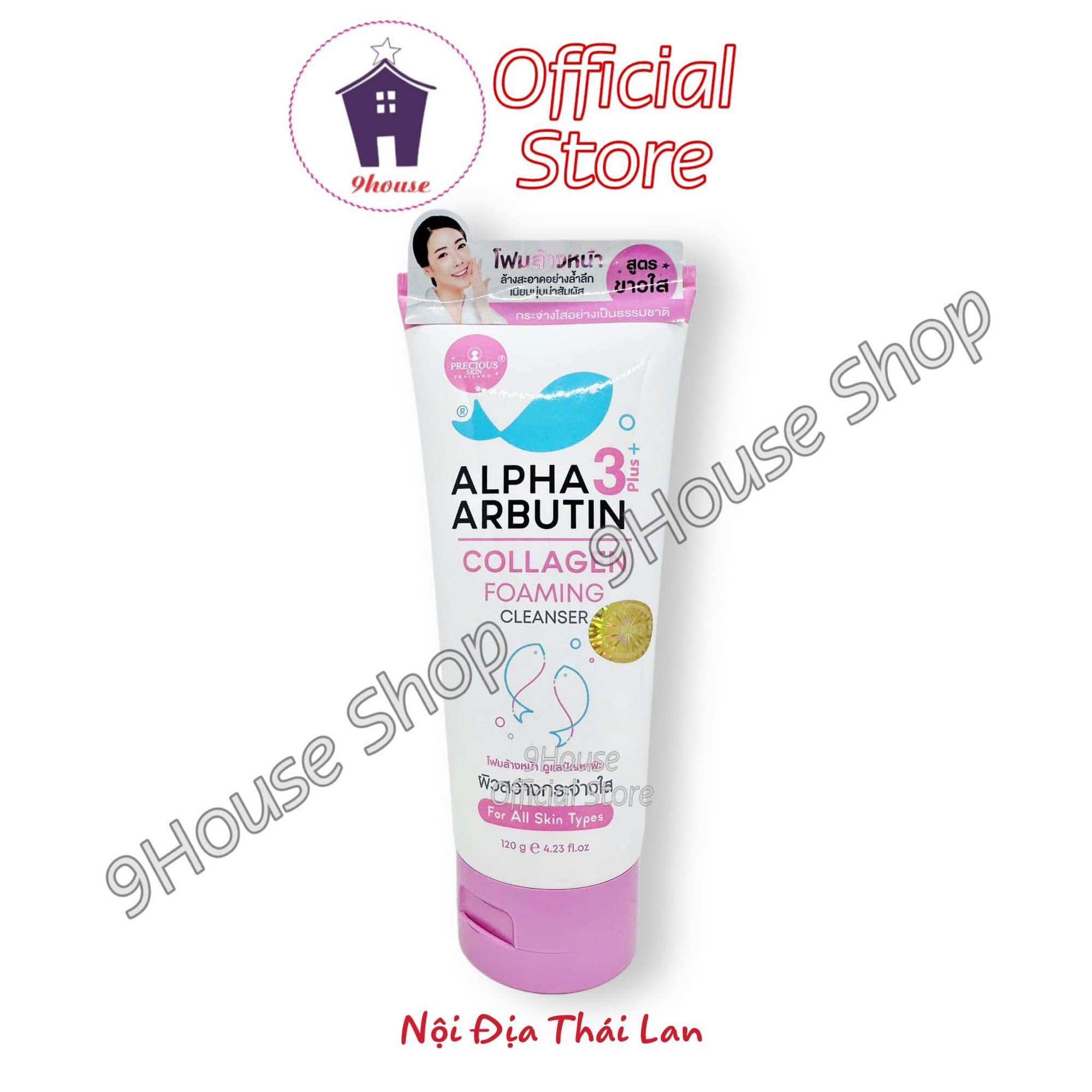 01 Tuýp Sữa Rửa Mặt Sáng Da Alpha Arbutin Thái lan 120ml