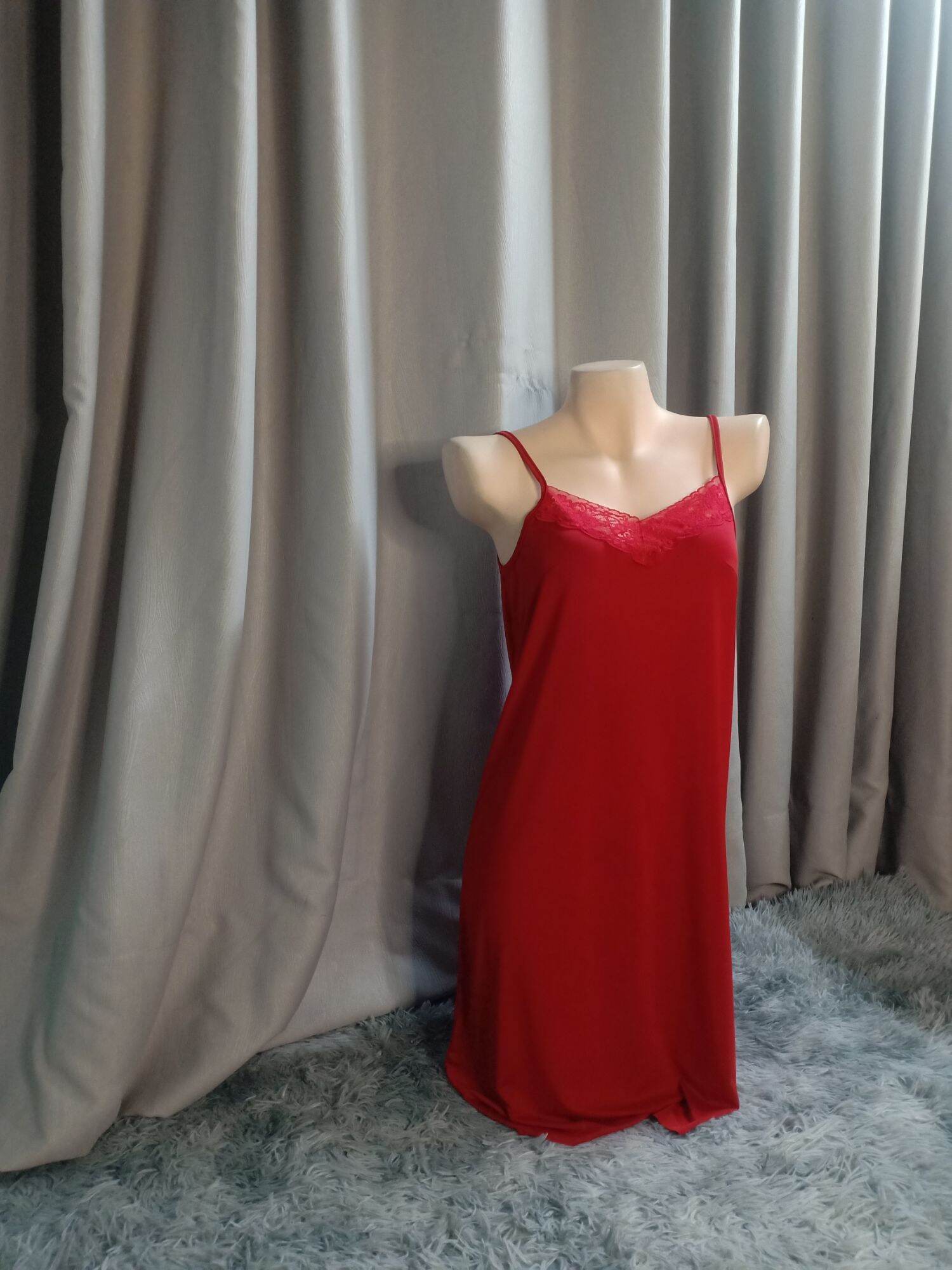 Đầm ngủ thun lạnh phối ren