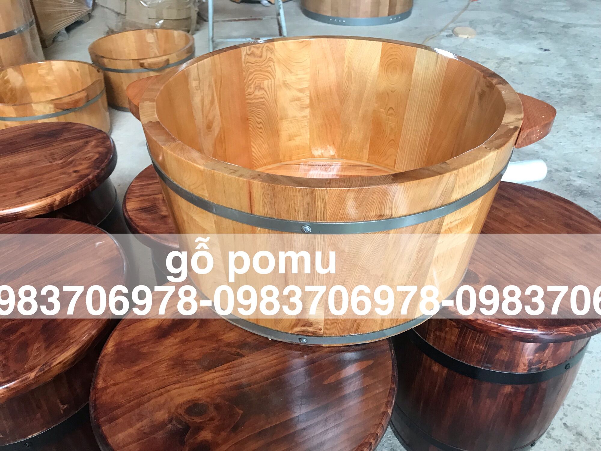 Chậu gỗ pomu ngâm mông phụ khoa cao cấp