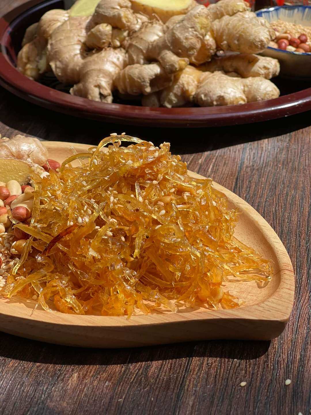 Mứt gừng dẻo sợi nhà làm 500g (Mứt gừng rối truyền thống)