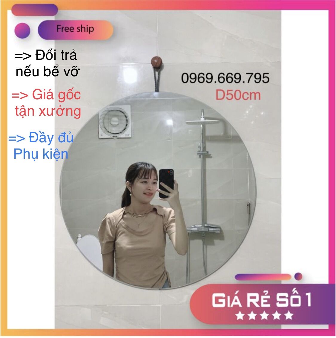 Gương treo tường nhà tắm