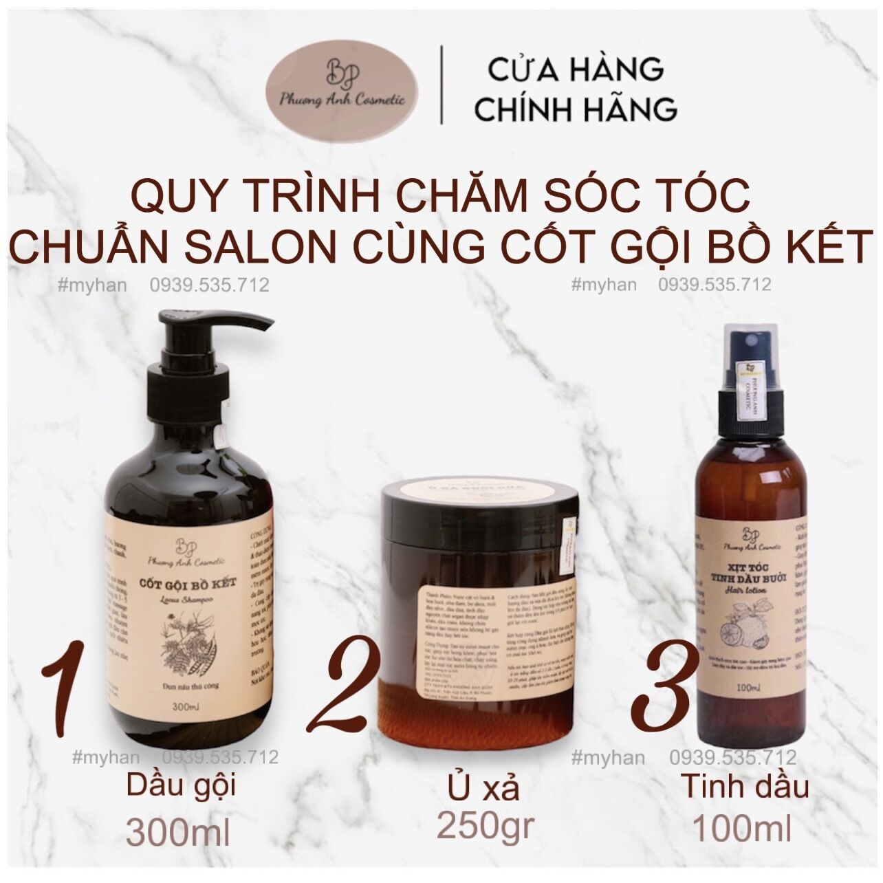 [GIÁ SỈ] BỘ 5 CHAI TINH DẦU BƯỞI KÍCH MỌC TÓC