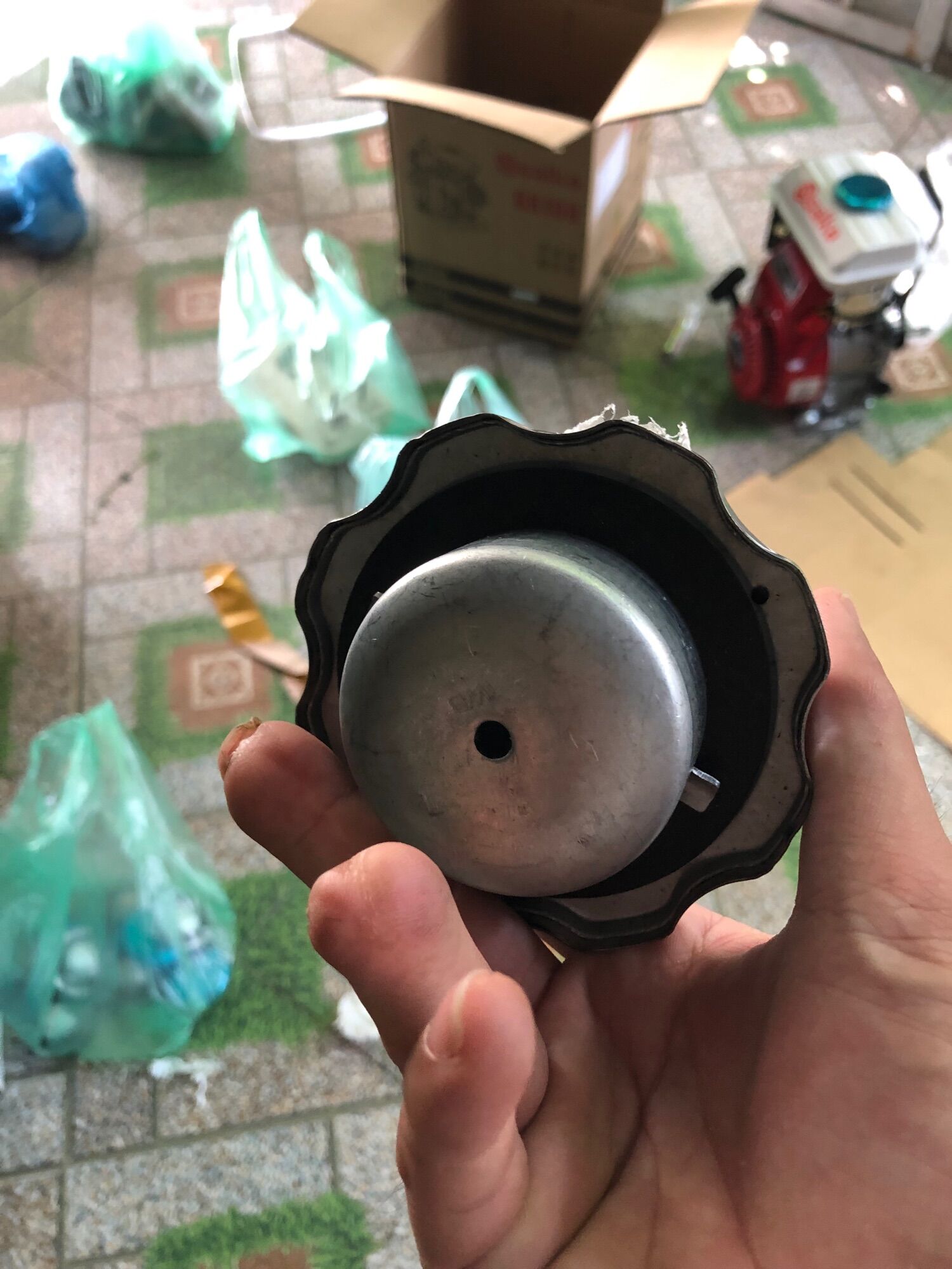 Nắp bình xăng inox máy 168-170F