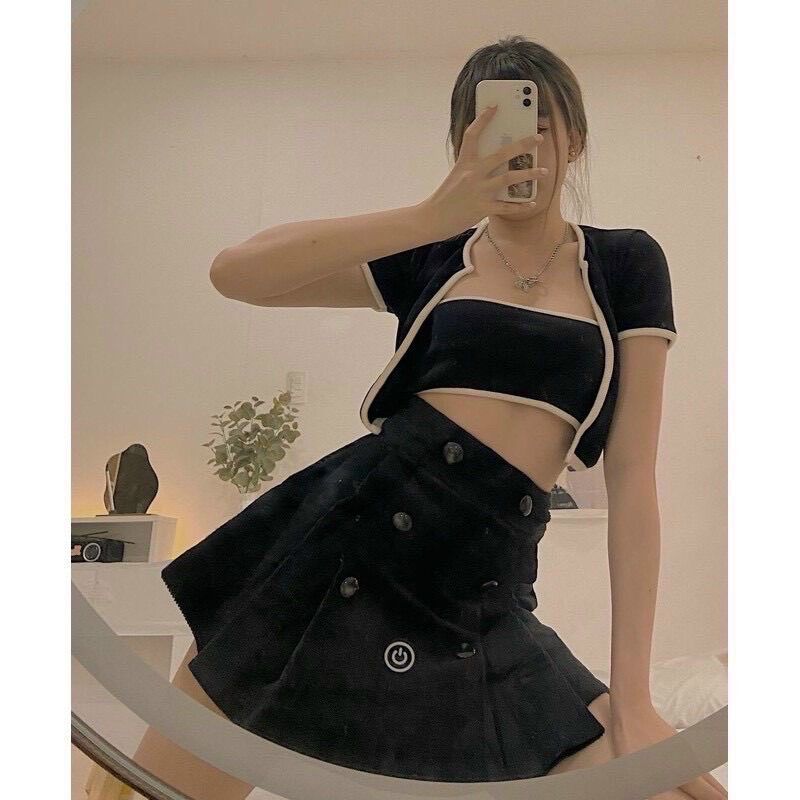Set áo cặp 2 chiếc phối viền siêu hot