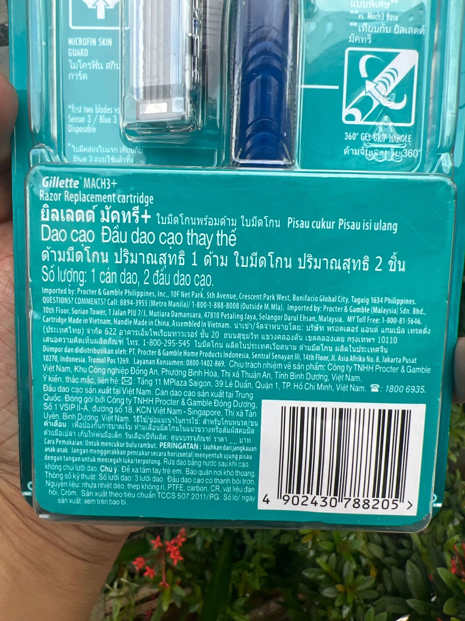 Cán dao cạo gillette mach3 classic (cán dao+ lưỡi dao)