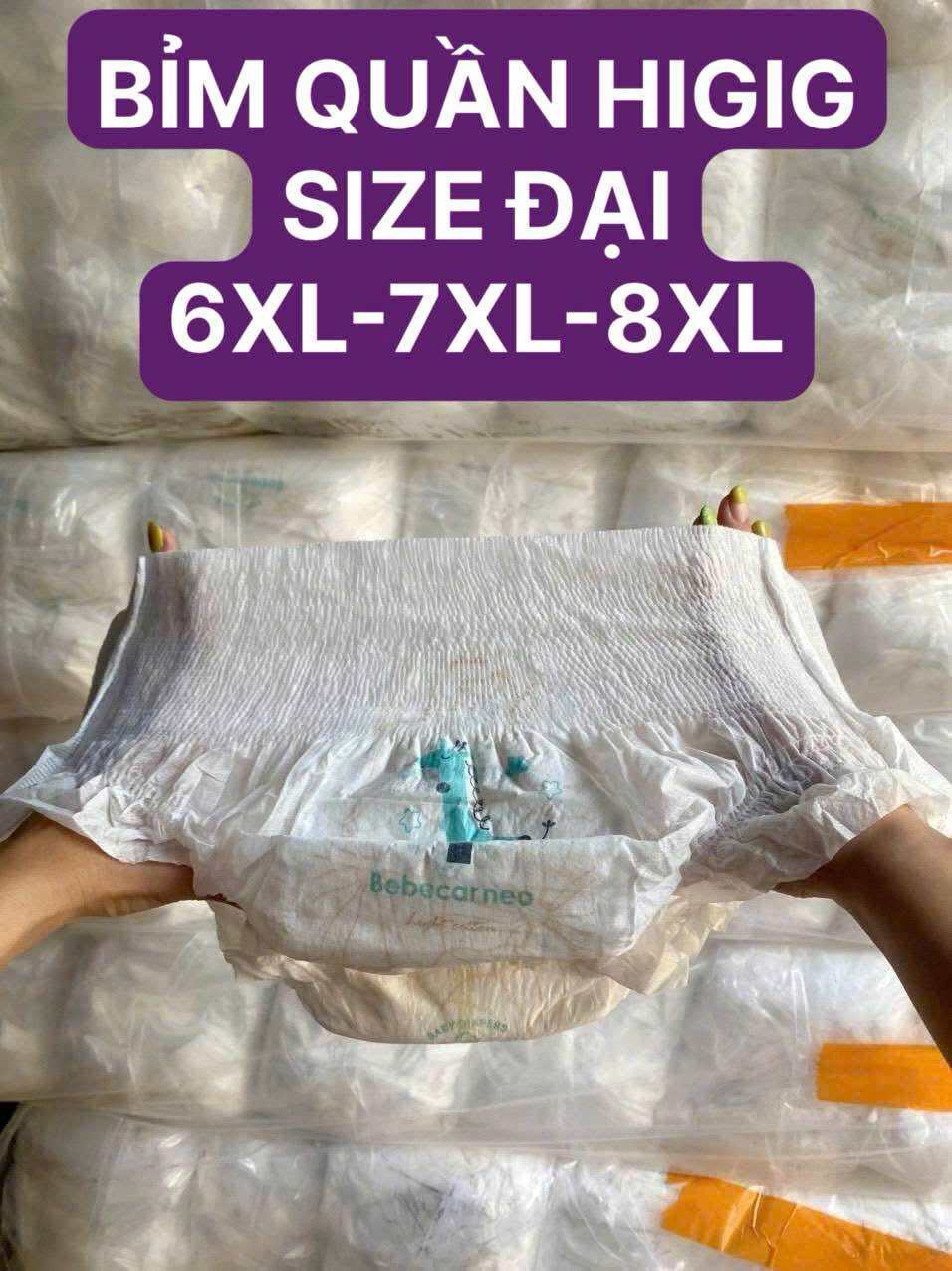 50 MIẾNG BỈM QUẦN HIPGIG BO MÔNG SIZE 5XL,6XL,7XL,8XL form to