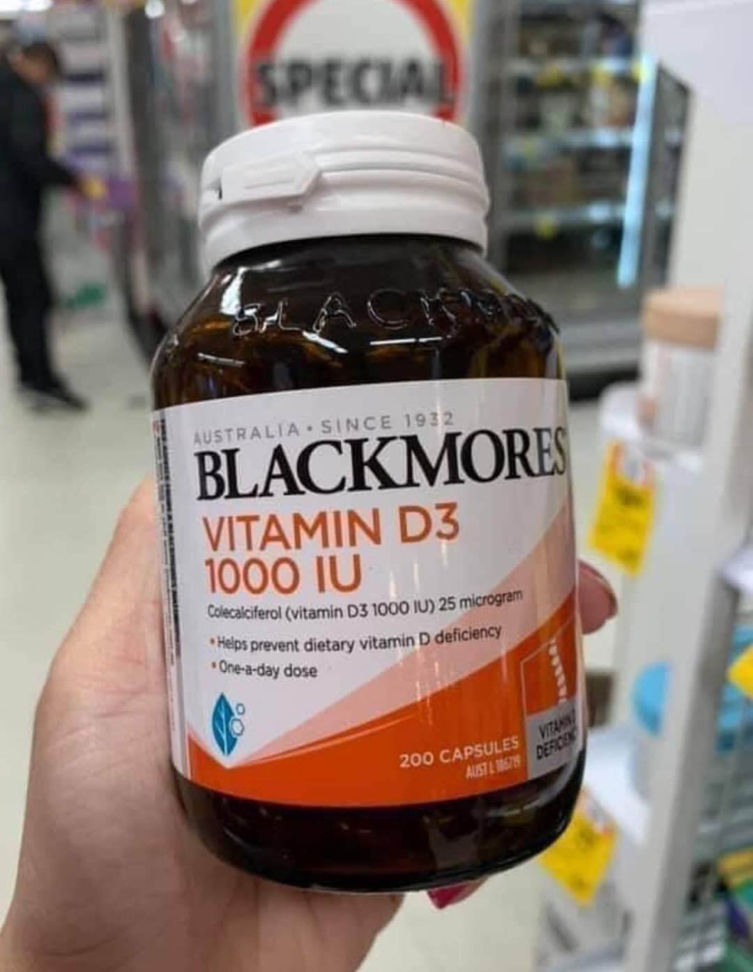 Vitamin D3 1000iu Blackmores 200 viên
