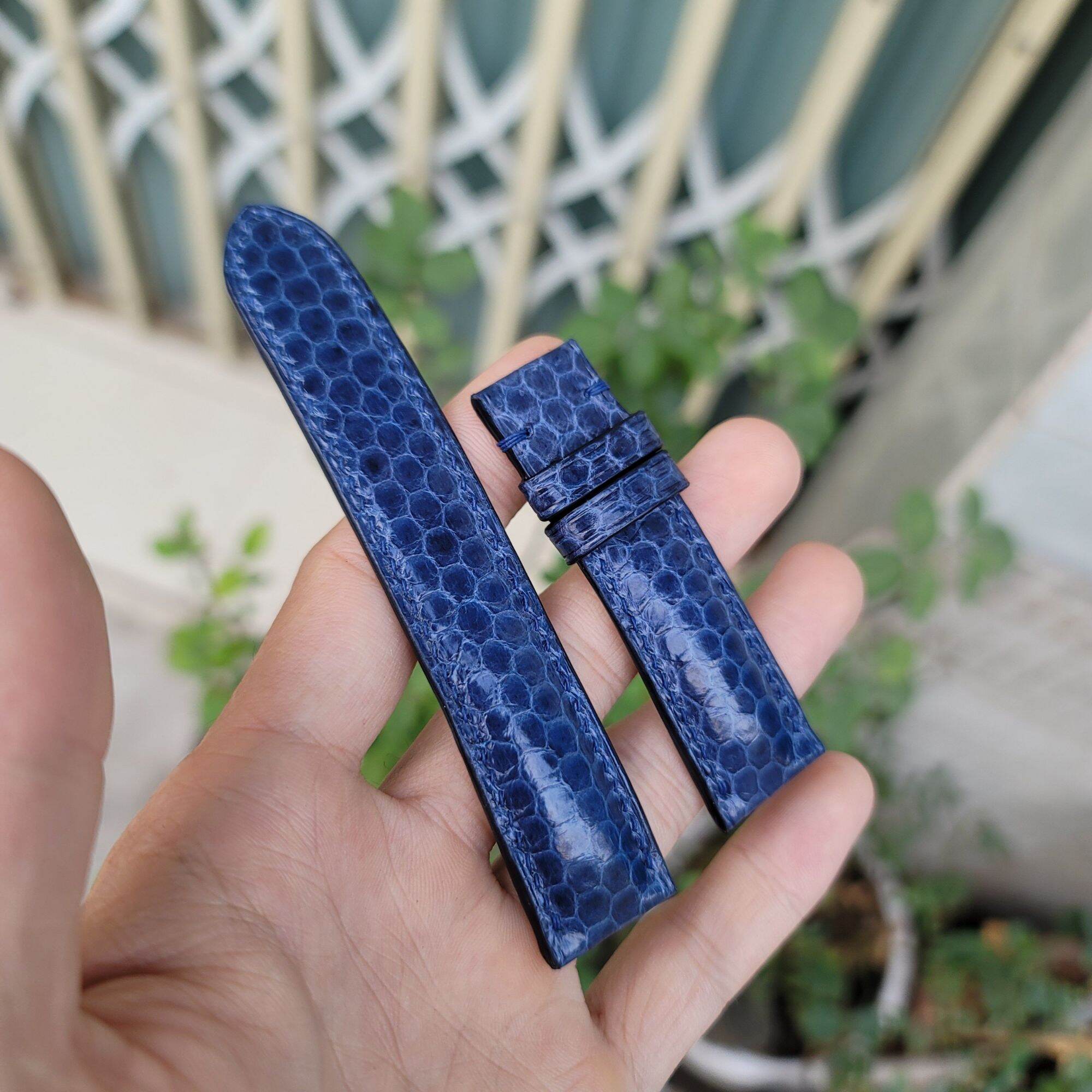 Handmade - Dây đồng hồ da rắn biển