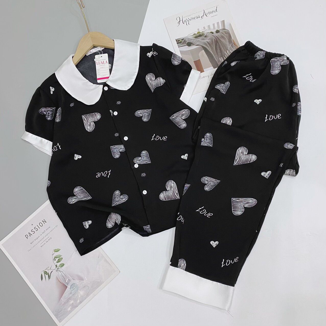 Bộ Pyjama lụa Mango cao cấp, Bộ ngủ lụa mango cao cấp