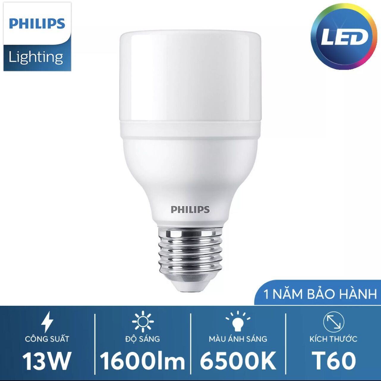 Led bulb bright 13w e27 philis. bóng đèn trụ 13w philips. sản phẩm chính hãng philips.