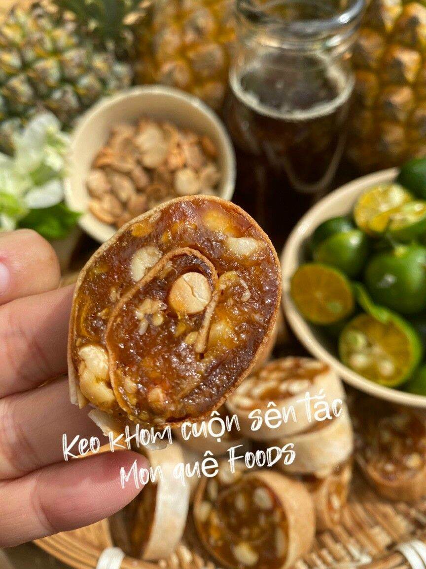 Kẹo khóm sên tắc cuộn bánh tráng 500g