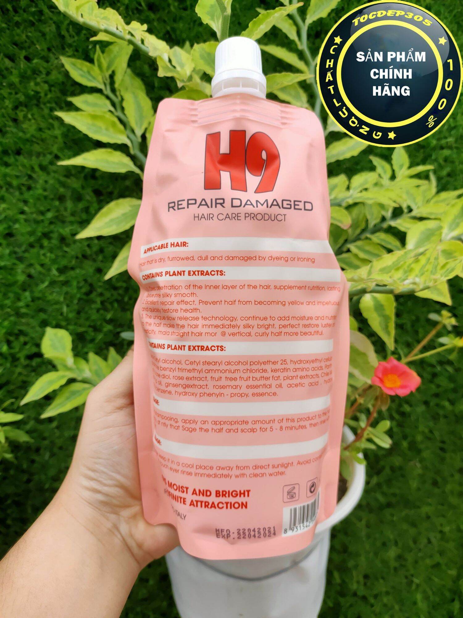 Hấp phục hồi siêu mềm mượt Collagen H9 500ml