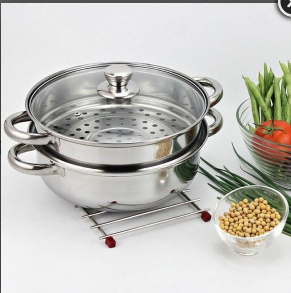 Nồi hấp inox 2 tầng hotpot 28cm