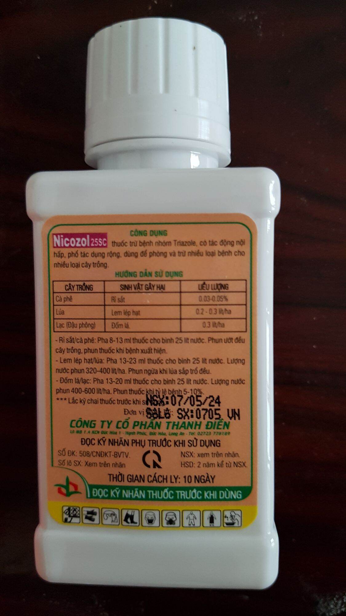 Thuốc trừ bệnh đốm lá, rỉ sắt cà phê NICOZOL 100ml