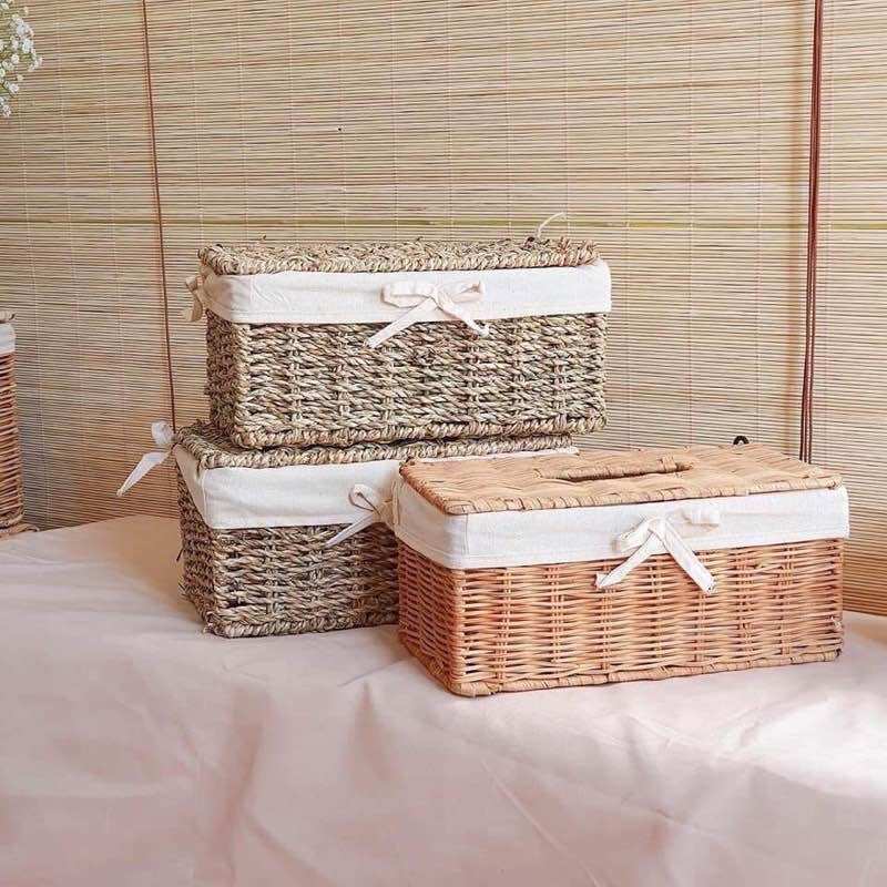 Hộp Khăn Giấy Bằng Mây cói các loại