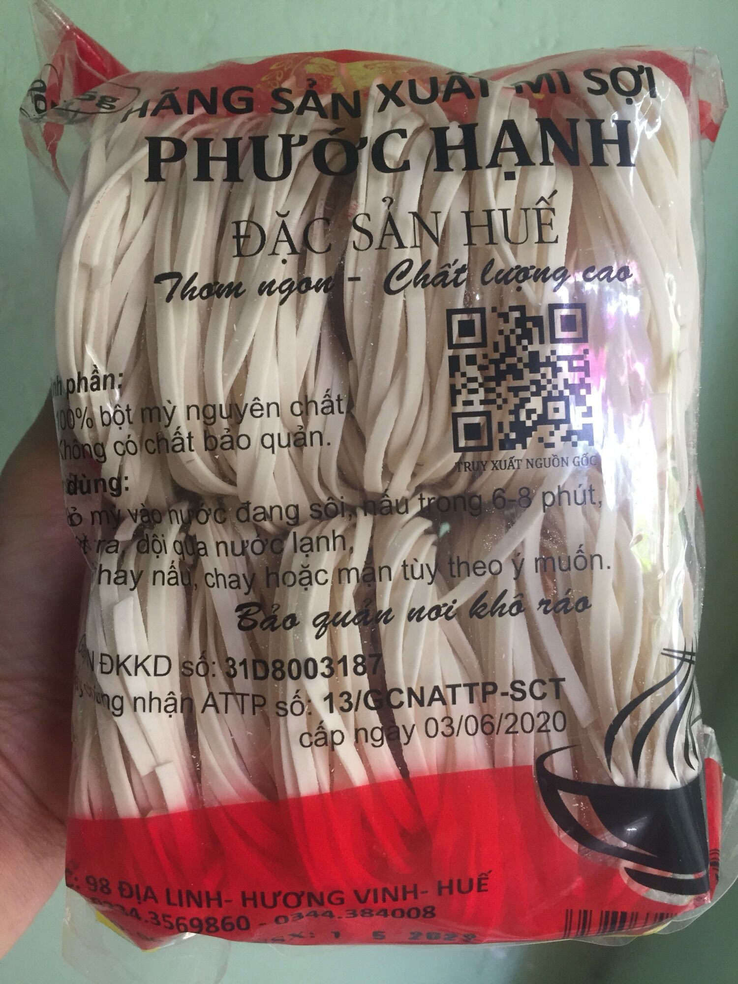 400g mì sợi, bánh canh huế, bánh canh bột mì phước hạnh