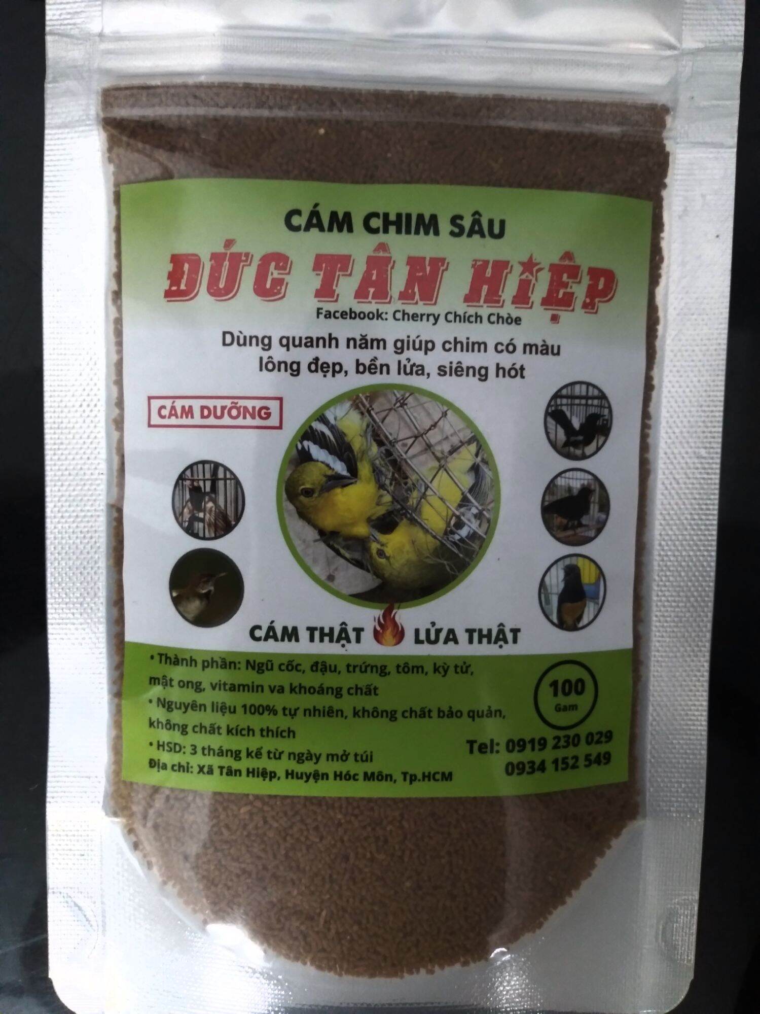 Cám chim sâu Đức Tân Hiệp cám dưỡng dạng hạt 100g