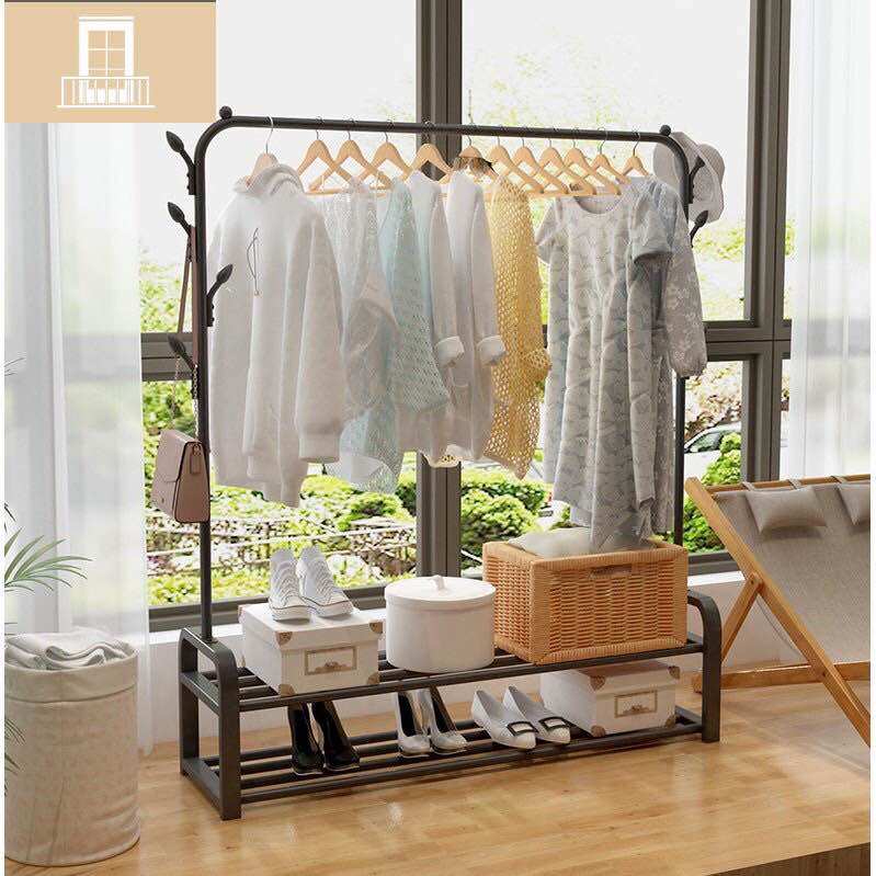 Giá Treo Quần Áo Kệ Treo Quần Áo Kim Loại Đơn Giản Chắc Chắn Tiện Lợi