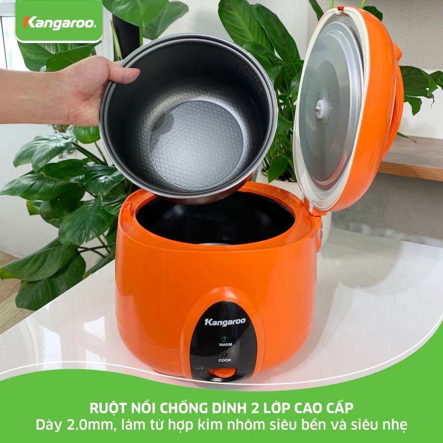 Nồi cơm điện KANGAROO KG826S 1.2L [ CHÍNH HÃNG 100% - KÍCH HOẠT BẢO HÀNH ĐIỆN TỬ 1 NĂM]