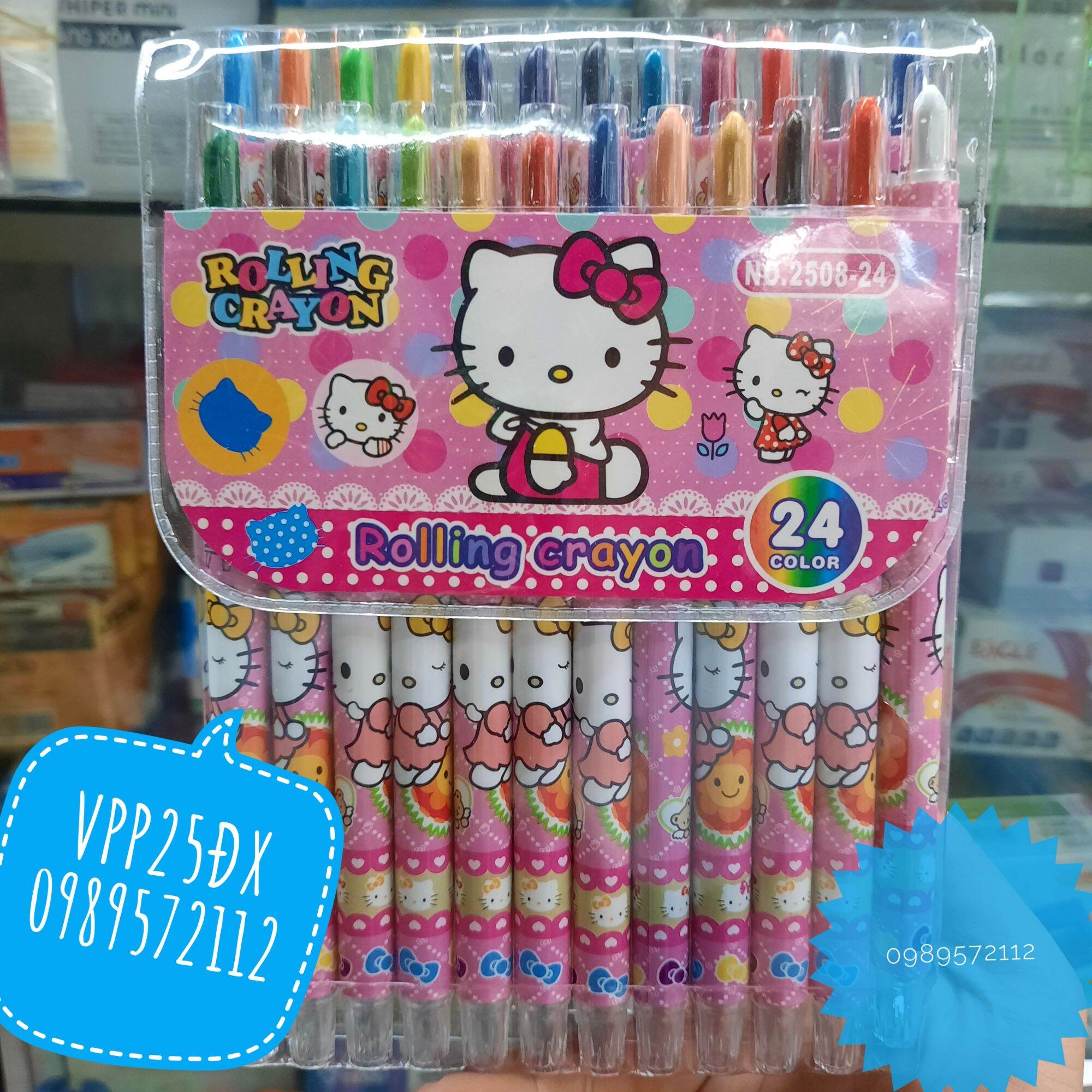 Bút sáp vặn 24 màu thân dài 1336