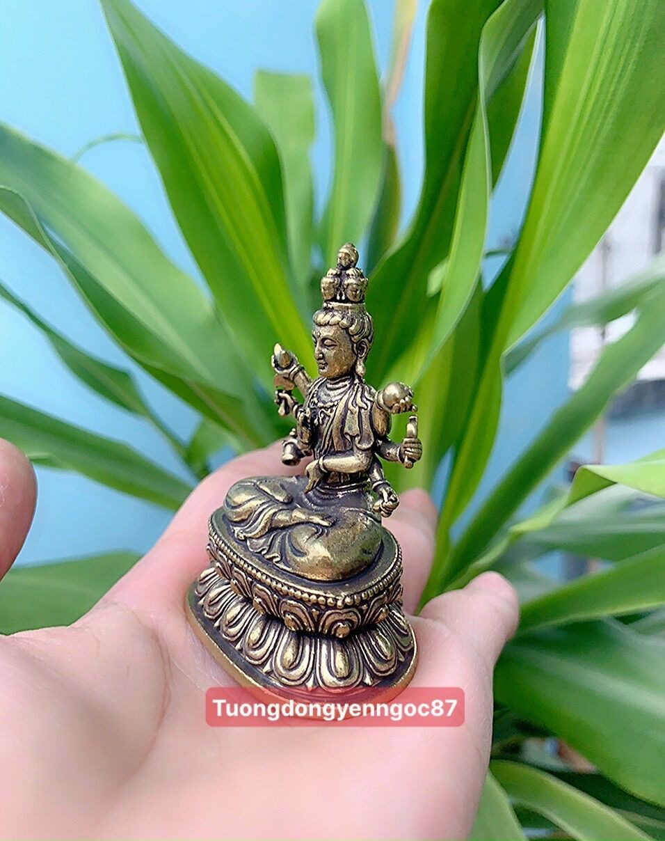 Tượng đồng Phật thiên thủ thiên nhãn( cao 6,3 cm )