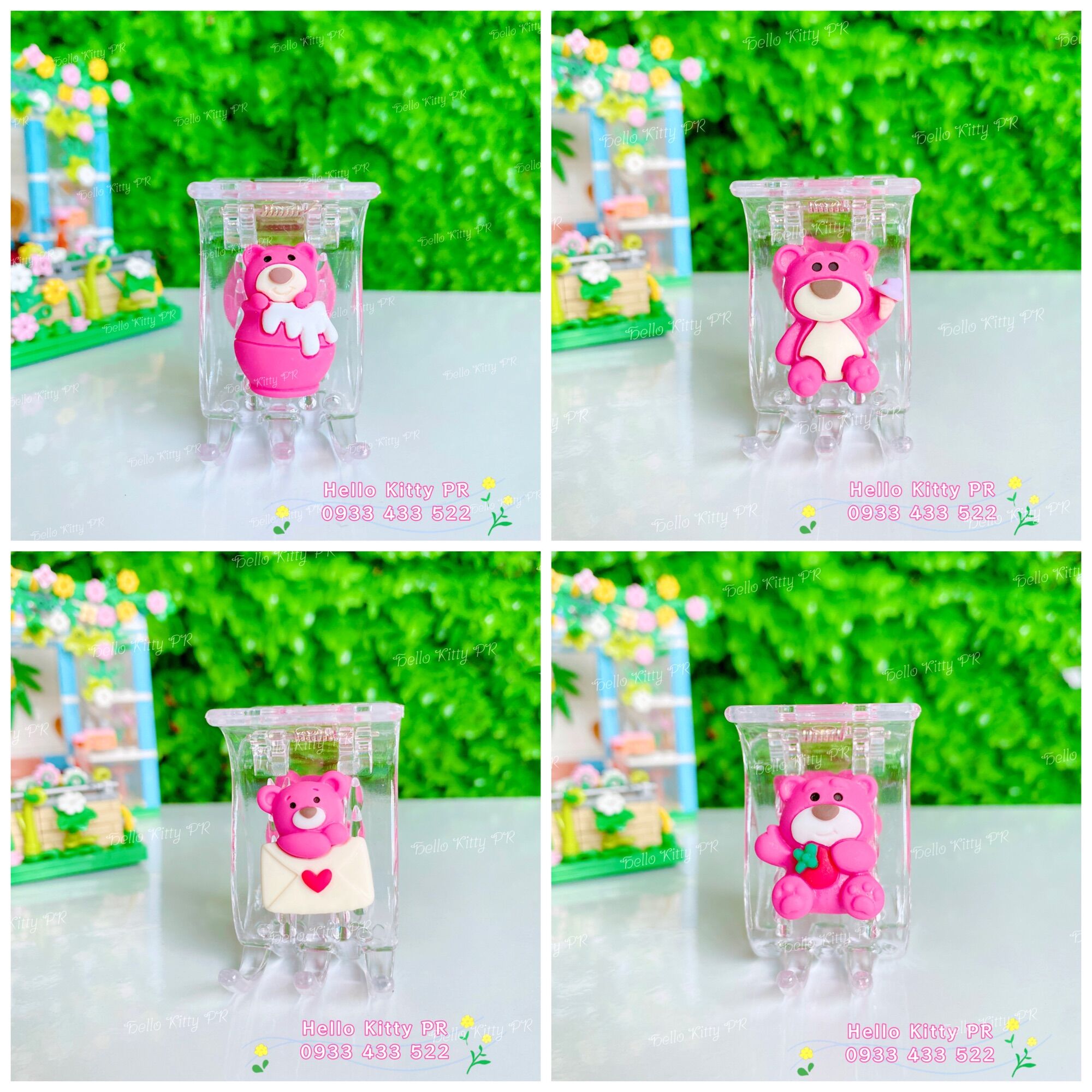 Kẹp càng cua 3 răng - 5 răng gấu dâu Lotso HelloKitty PR
