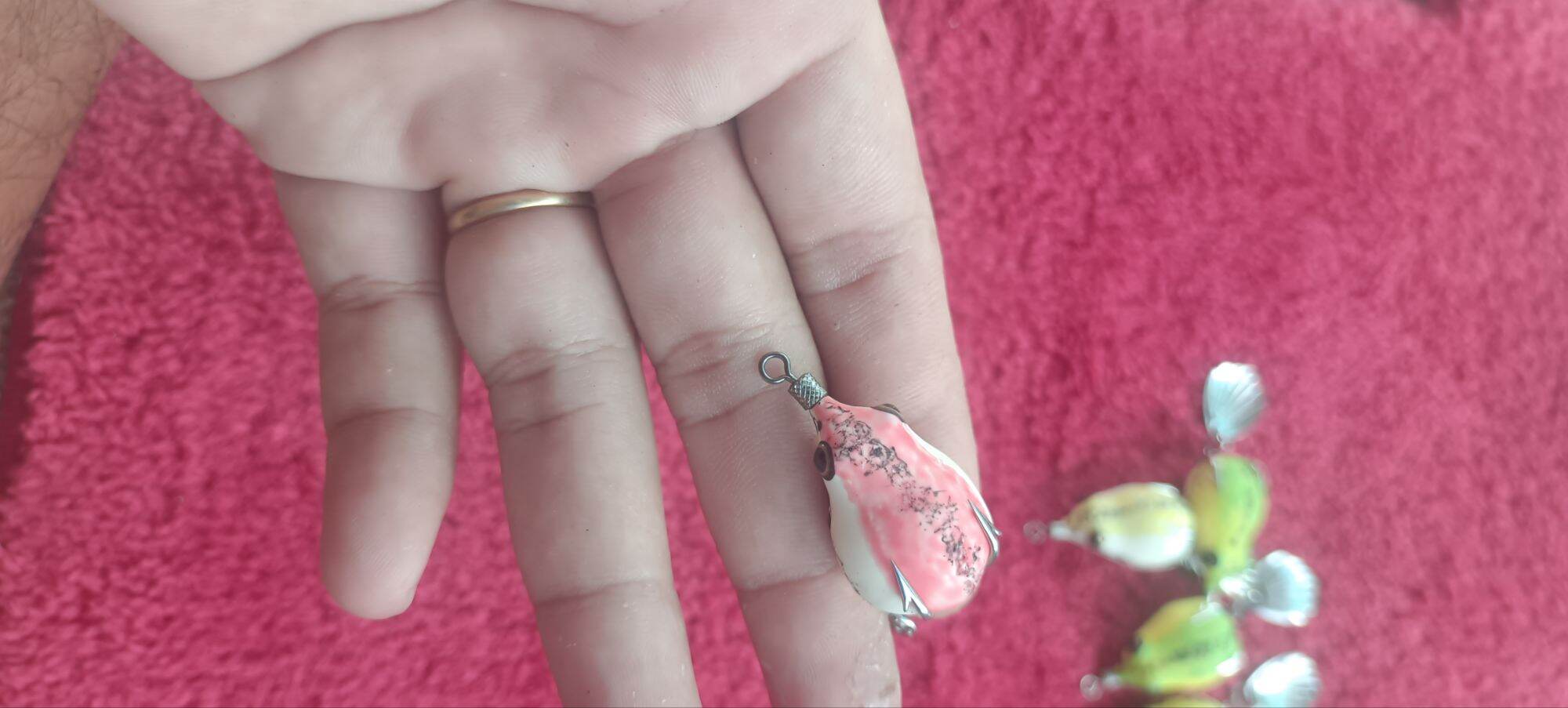 nhái hơi mini 3cm lưỡi độ thủ công