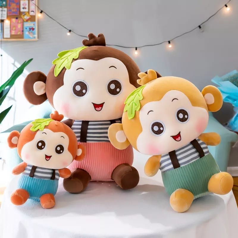 ❌40cm gấu bông 𝐂𝐀𝐎 𝐂𝐀̂́𝐏 khỉ yếm thú nhồi bông mềm mịn sang trọng đồ chơi đồ chơi nhồi bông quà tặng sinh cho bé