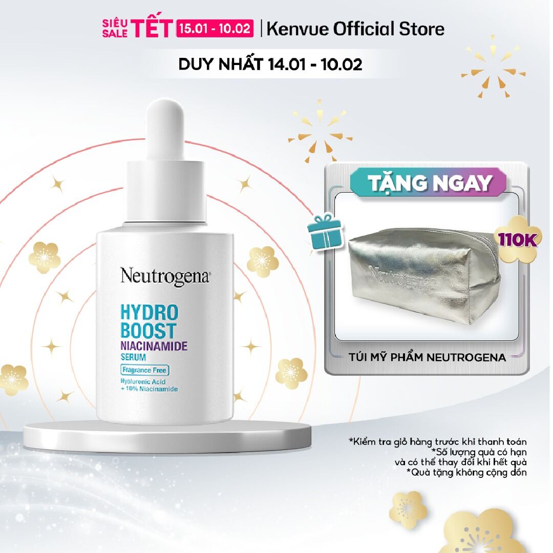 Serum sáng da & thu nhỏ lỗ chân lông Neutrogena® Hydroboost Niacinamide Serum (30ml)