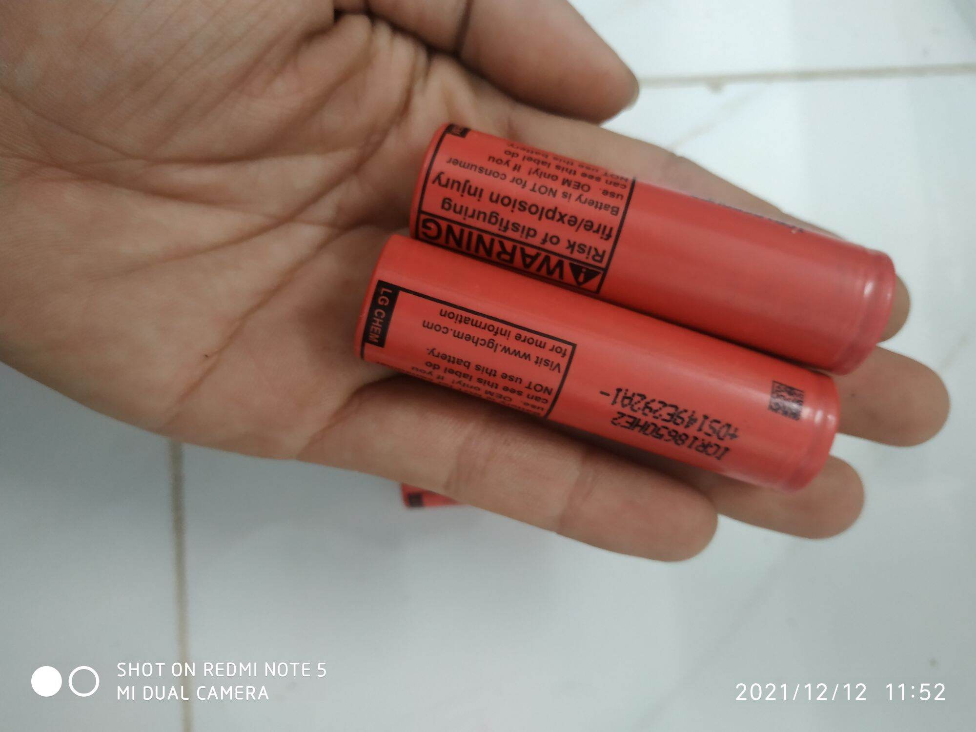 Combo 6 cell pin 18650 LG đã qua sử dụng ( xả 20A - 2.000mah)
