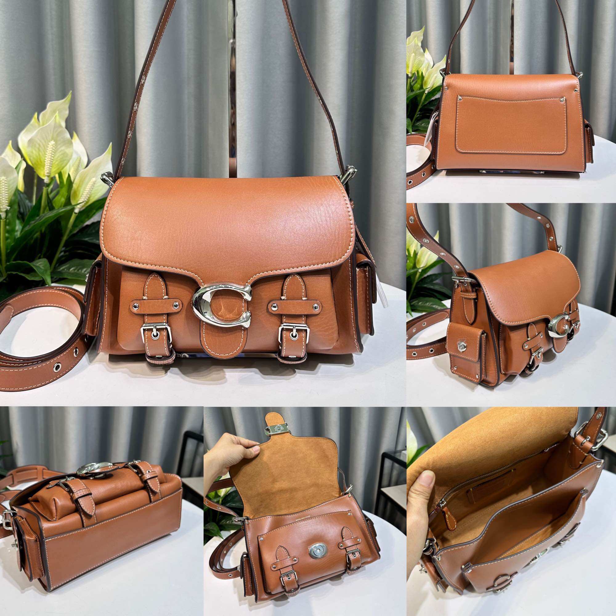 Túi C0ach Cargo Soft Tabby da thật