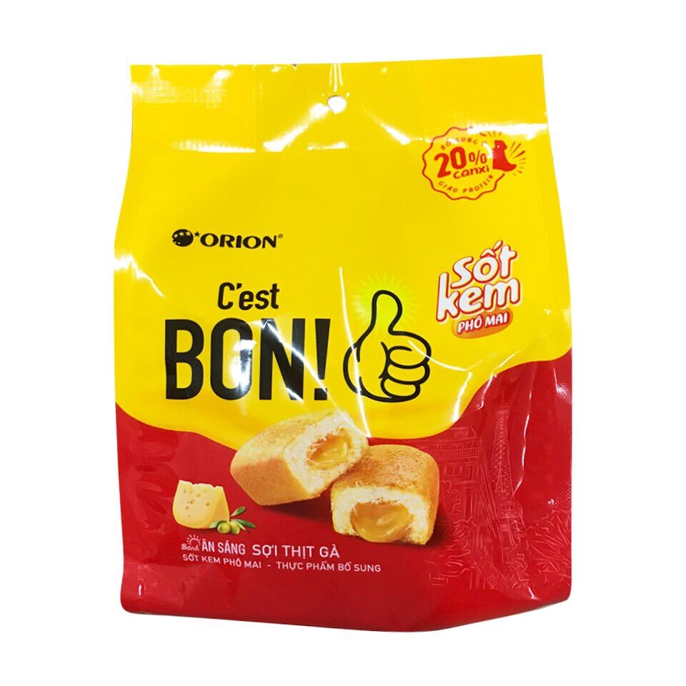 Túi 5 Bánh ăn sáng C'est BON Orion sợi thịt gà SỐT KEM PHÔ MAI