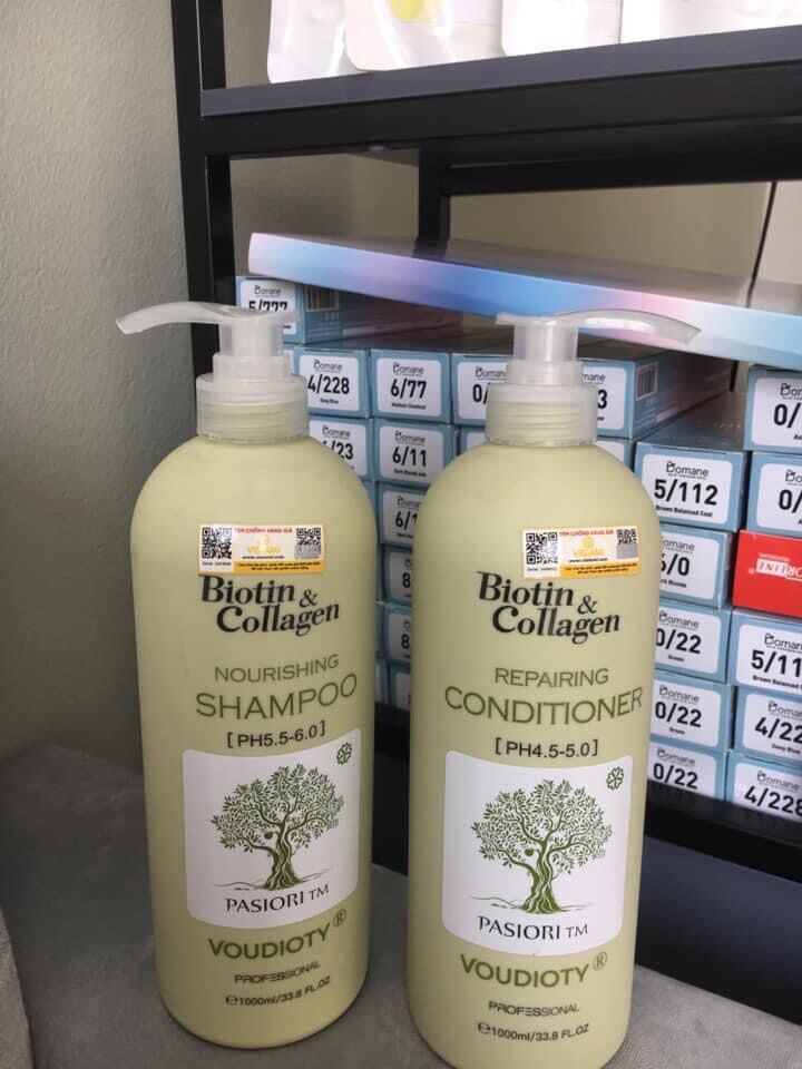 Cặp đôi dầu gội+ dầu xả Biotin&Collagen