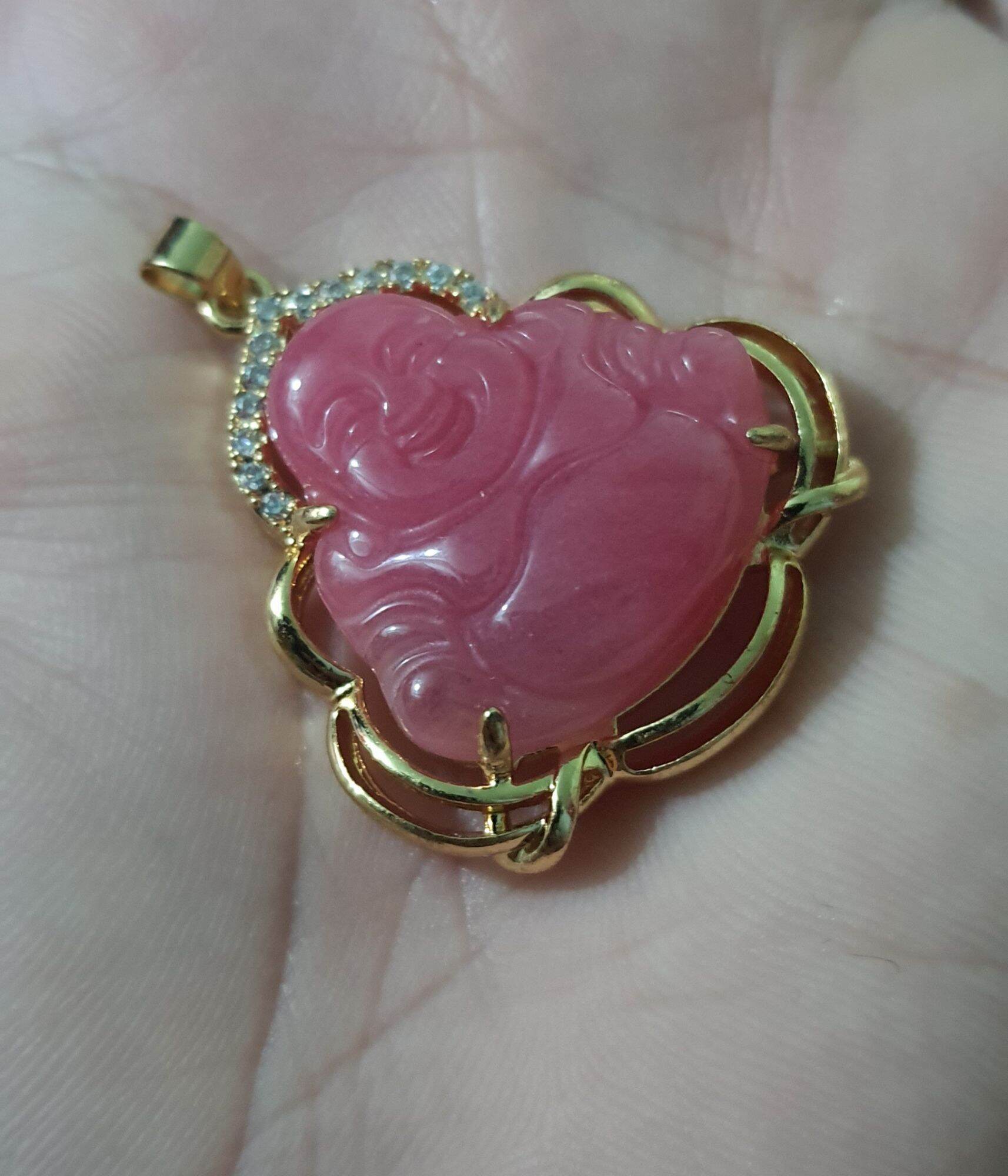 Mặt phật di lặc 925 ruby hồng