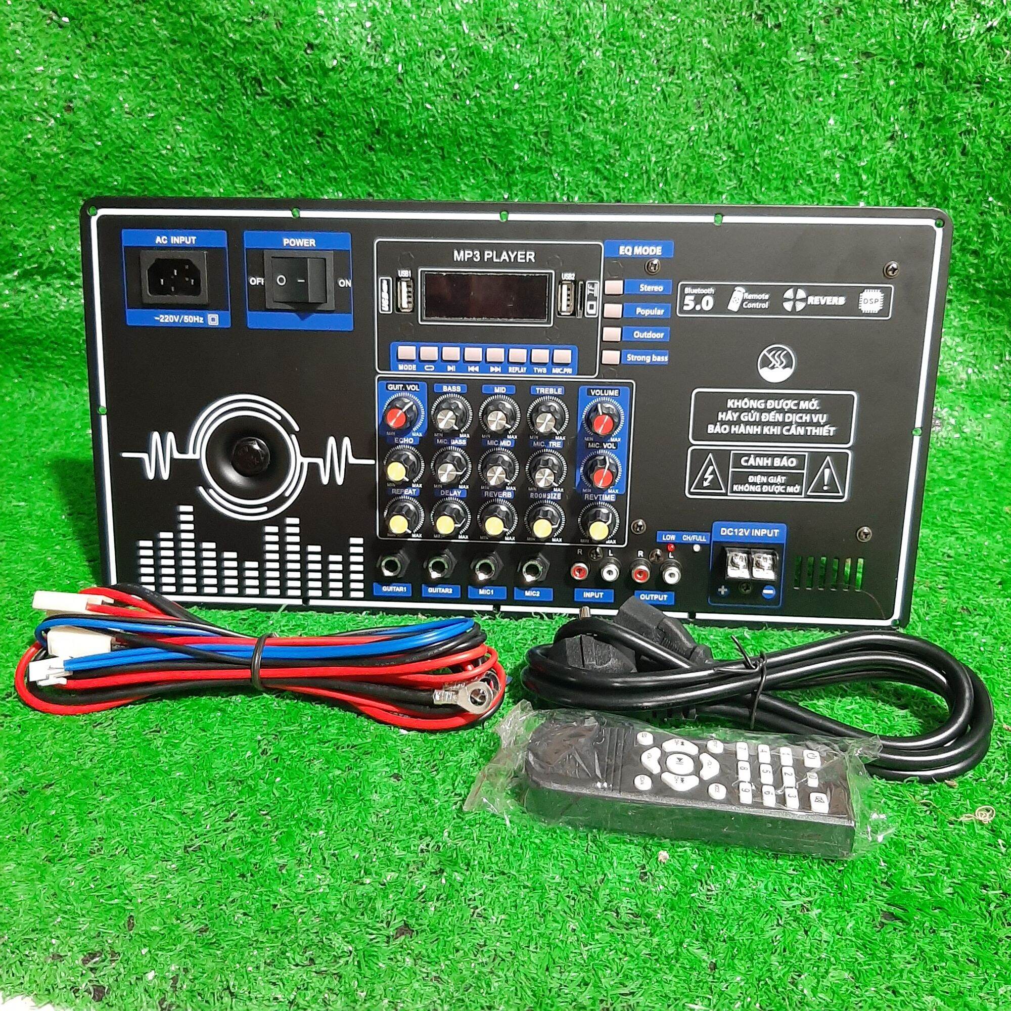 Bo mạch công suất loa kéo 300w reverb 2 kênh 19*38