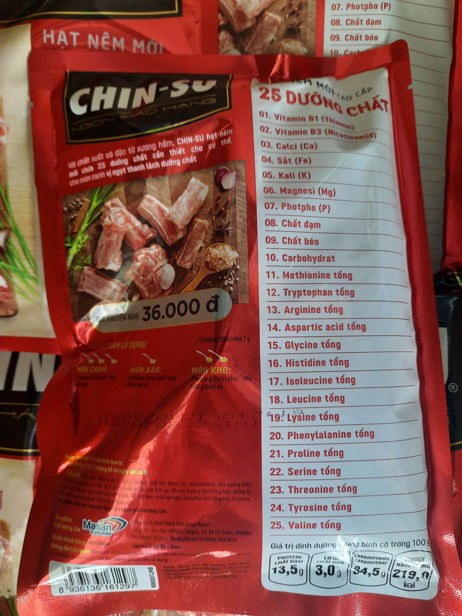 Hạt nên CHINSU 25 dưỡng chất mới bịch 400g