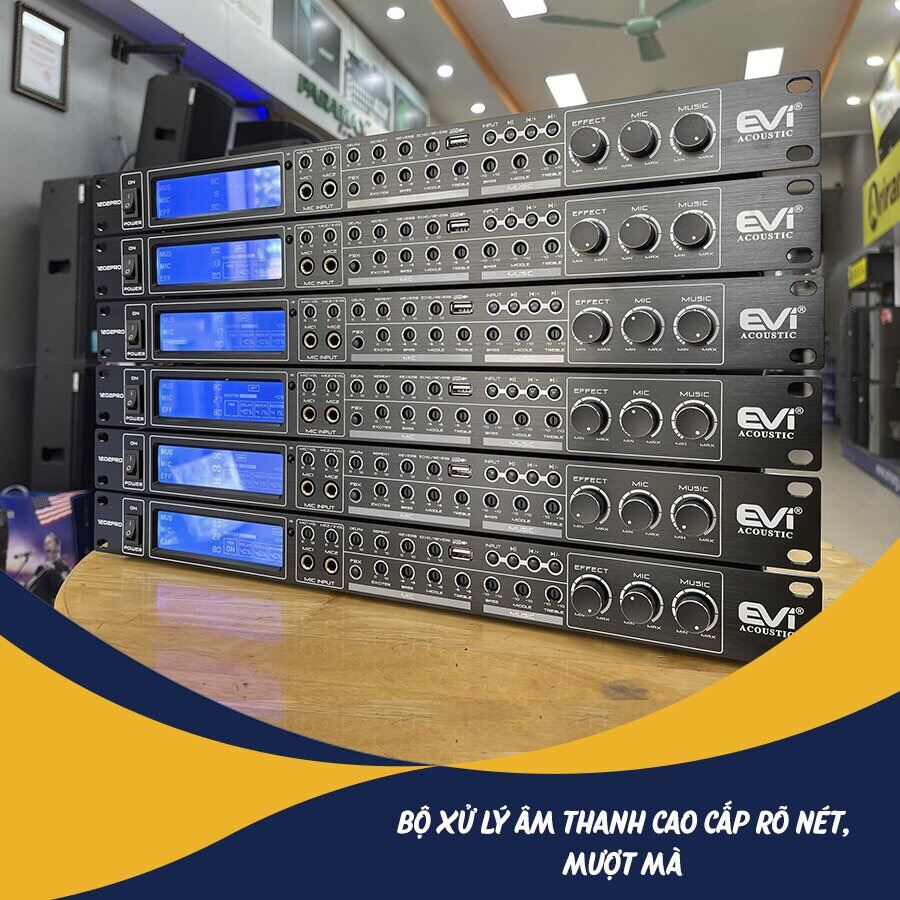 Vang Cơ lai số cao cấp chính hãng EVI 1020Pro (Echo Reverd, Optical, USB, AV, Màn hình Led hiển thị lớn các tần số)