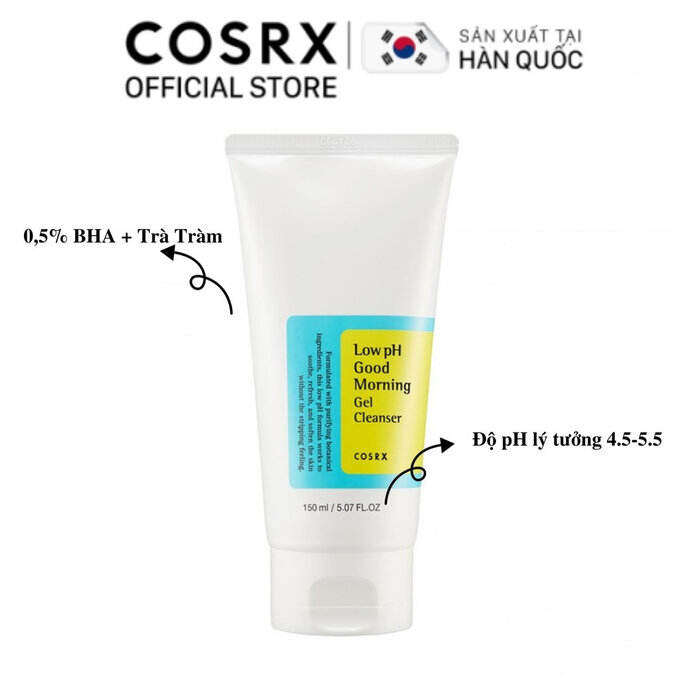 Gel Rửa Mặt Cosrx Tràm Trà 0.5% BHA Có Độ pH Thấp 150ml