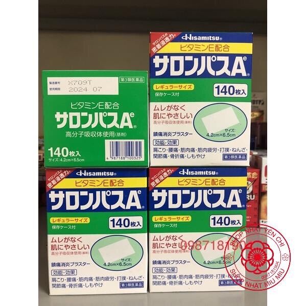 Hộp 140 miếng dán salonpas của nhật