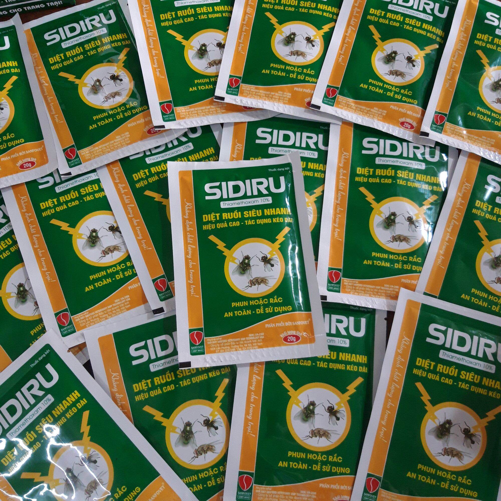 THUỐC DIỆT RUỒI SIRIDU - AN TOÀN, HIỆU QUẢ ( ruồi xanh, ruồi vàng, ruồi nhà) gói 100gr