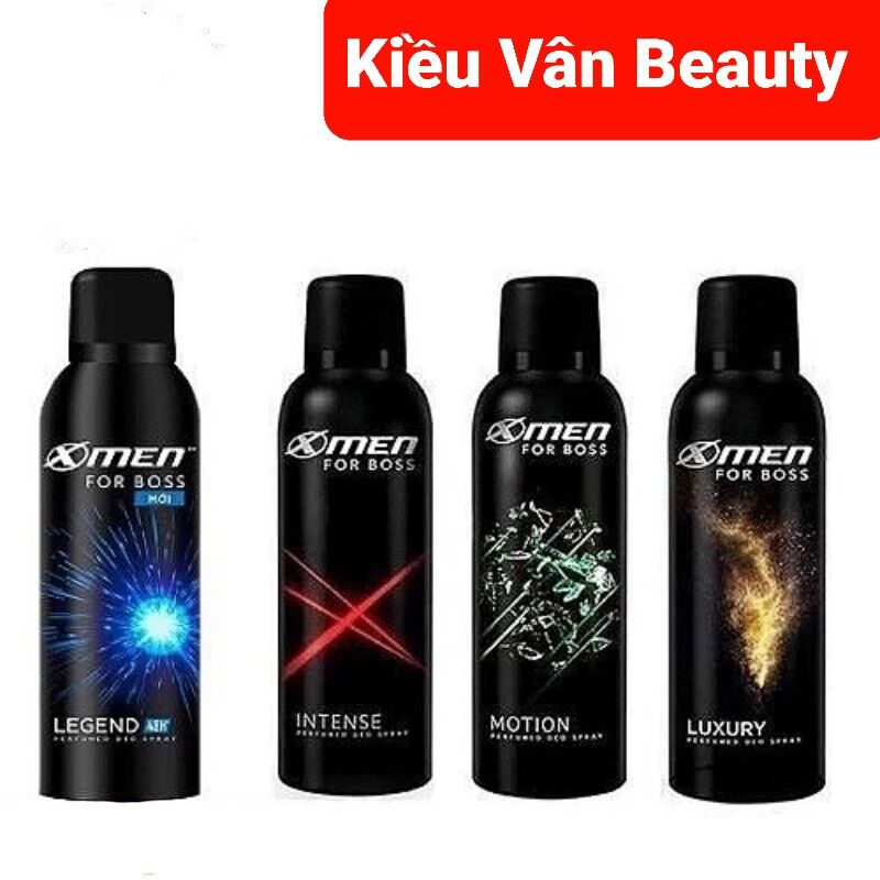 Xịt khử mùi xmen boss 150ml