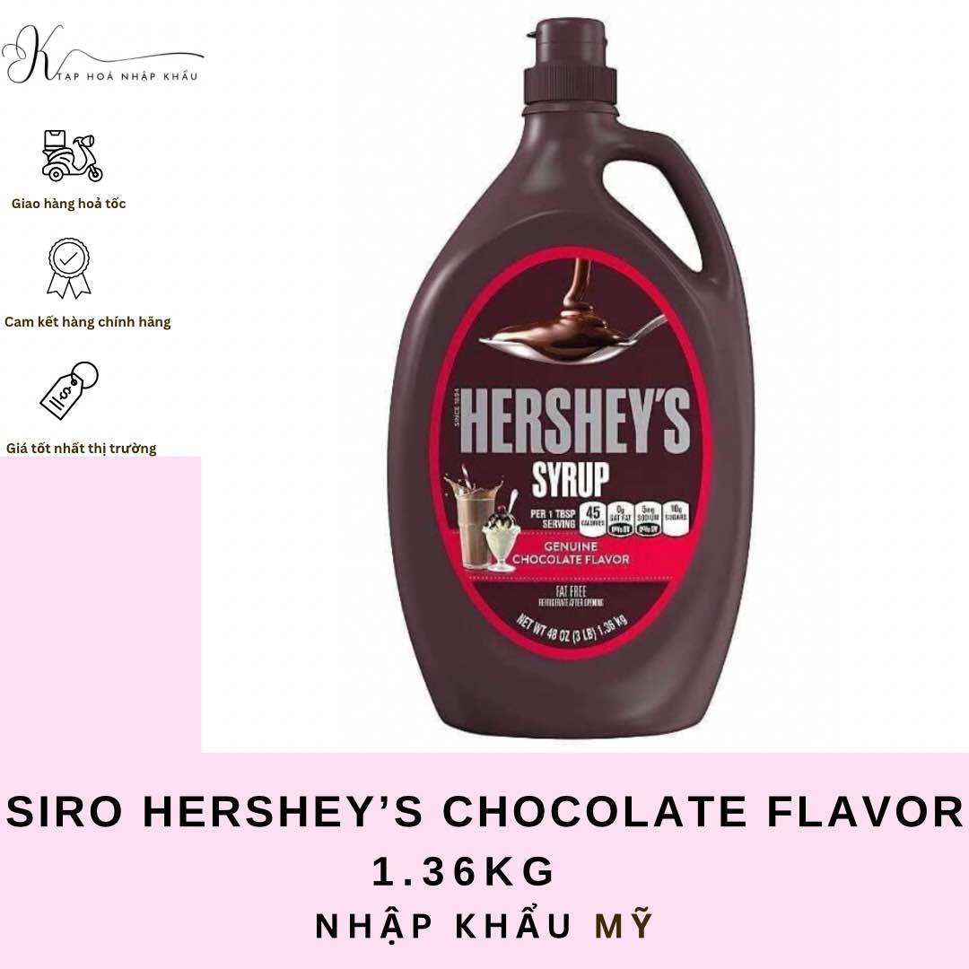 Nguyên liệu pha chế siro hershey’s syrup chocolate 1.36kg