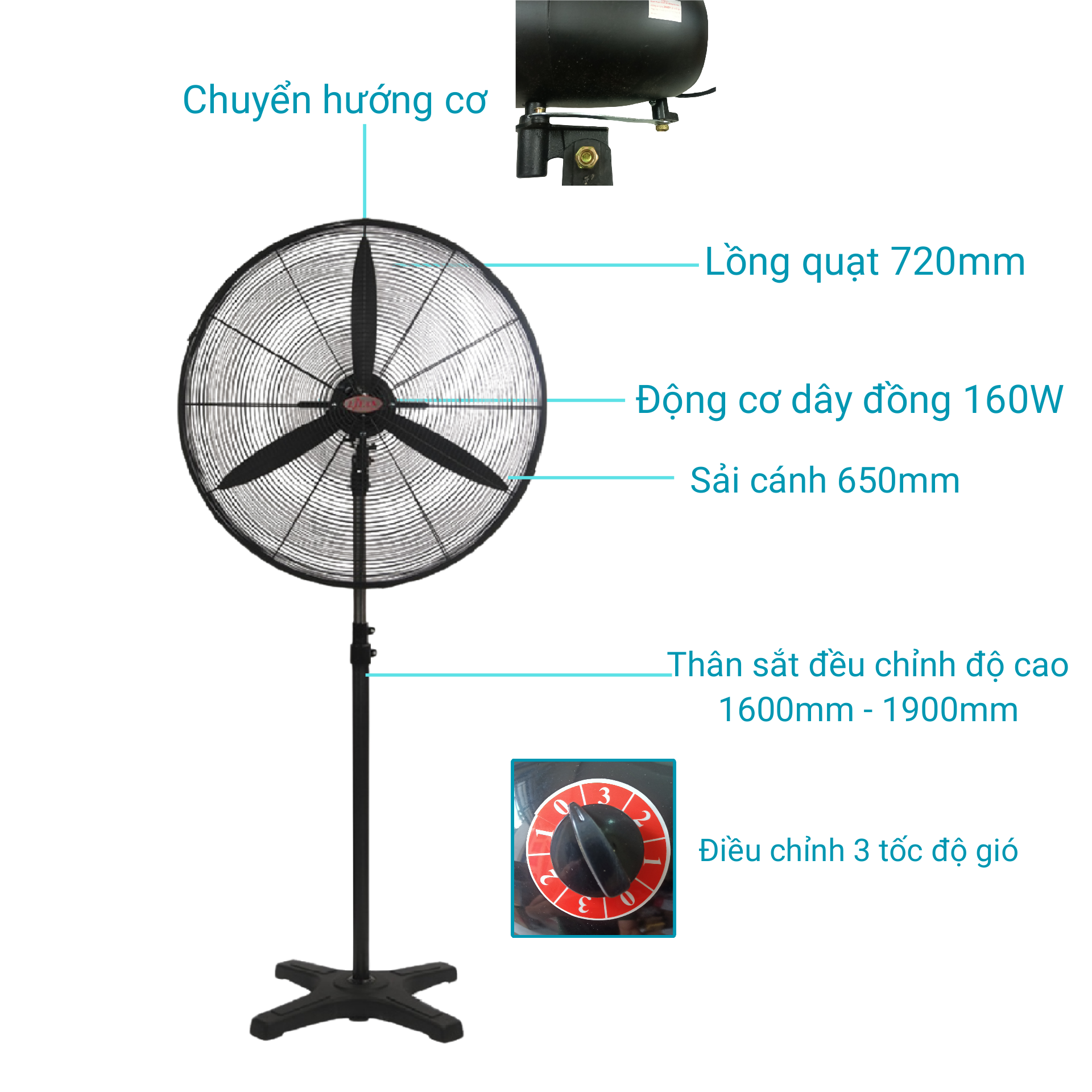 QUẠT ĐỨNG CÔNG NGHIỆP LIFAN Đ-26CX