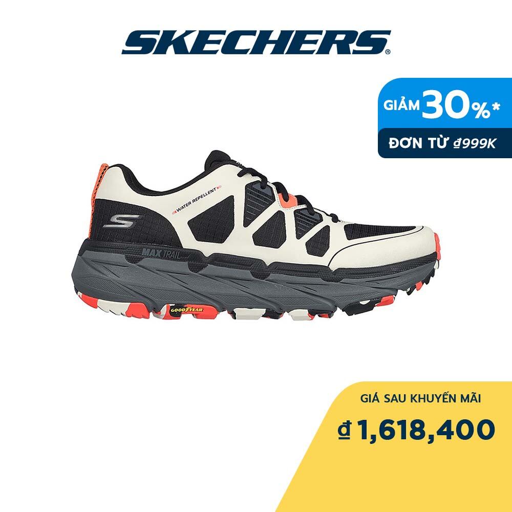 Skechers Nam Giày Thể Thao Tập Gym Đi Học Đi Làm Max Cushioning Premier Trail Lunar Rock Trail & Hiking AirCooled Goga Mat 220592BKWR