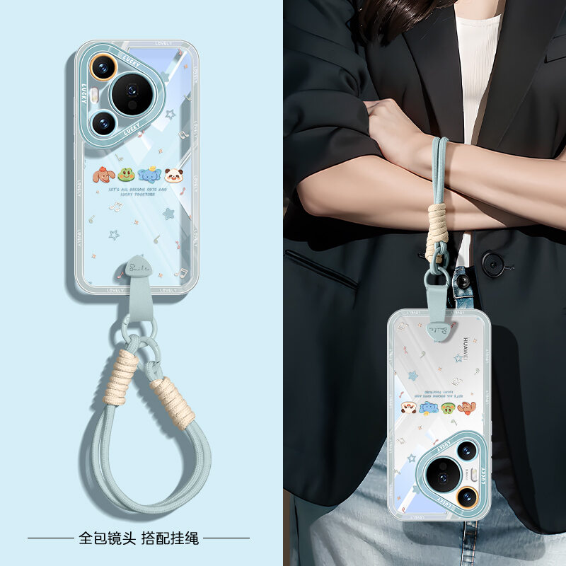 Ốp Lưng Silicon Mềm Trong Suốt Thời Trang Nghệ Thuật Cho Huawei Pura70pro P60pro 50e Pura70ultra P40pro+ Phụ Kiện Bảo Vệ Chống Rơi Cho Nữ